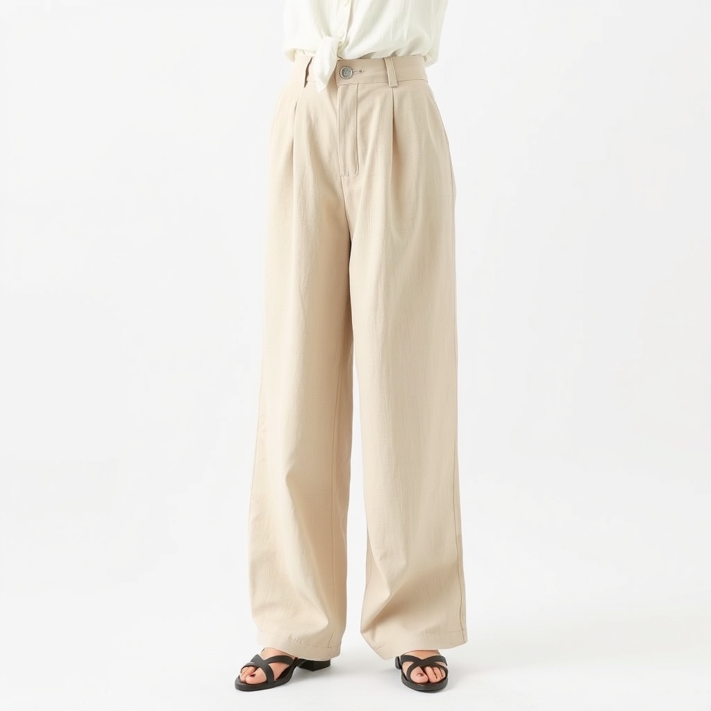 Calca Wide Leg Linho