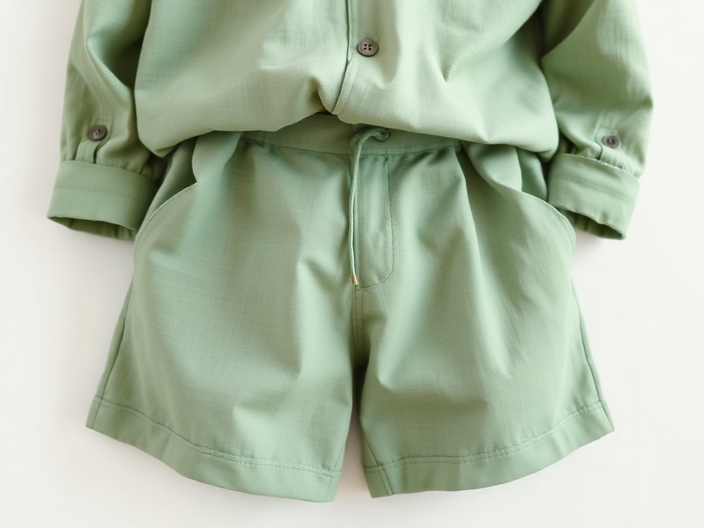 Co-ord Shorts + Camisa Verde